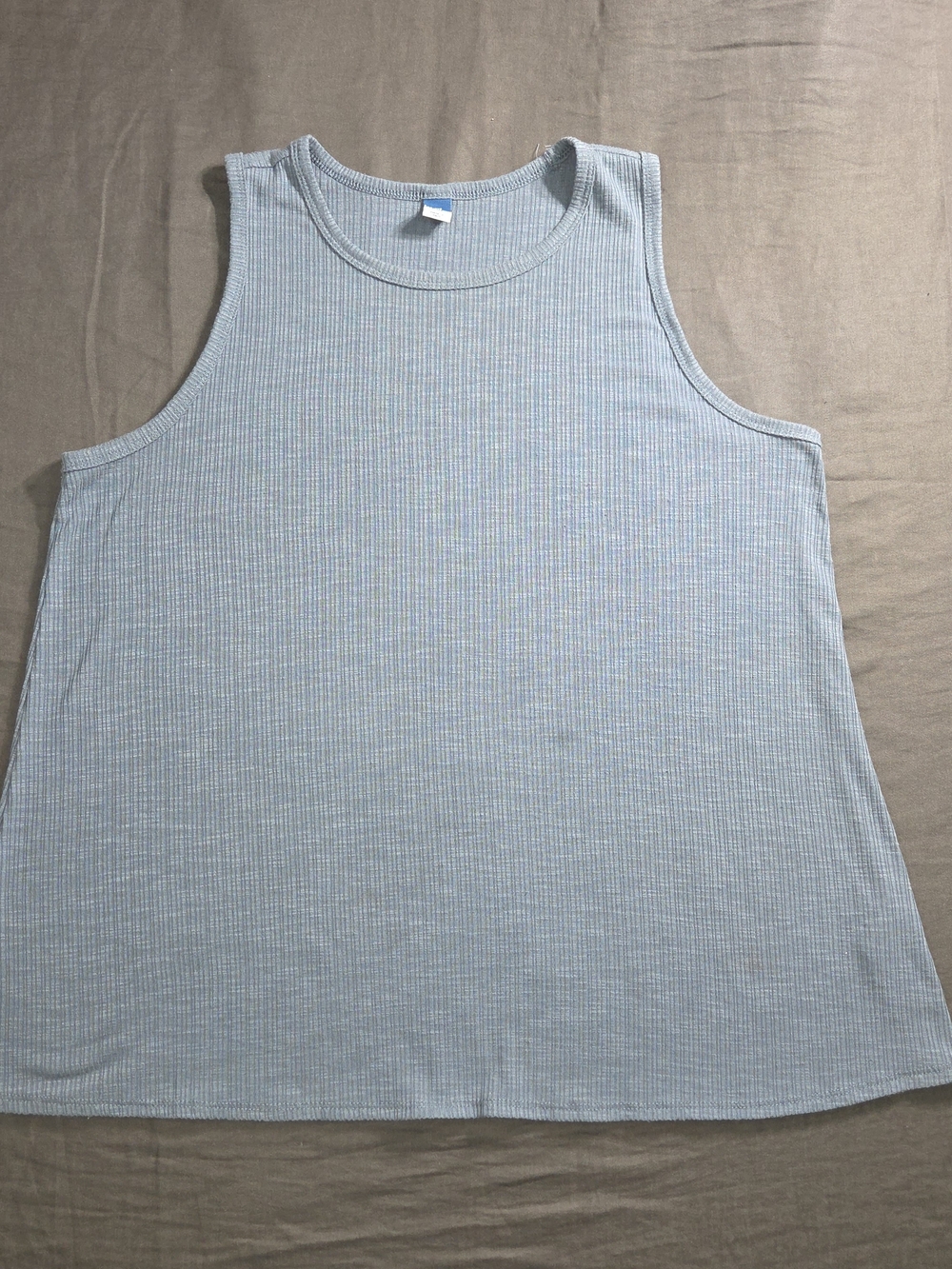 Old Navy Luxe Women's Light Blue Ribbed Tank Top